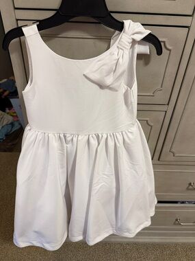 Janie and Jack White Sleeveless Dress with Shoulder Bow